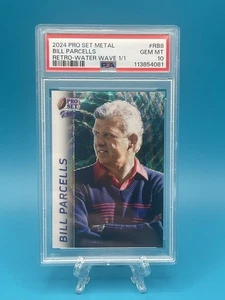 2024 Leaf Pro Set Metal Retro Bill Parcells #RB-8 Water Wave 1/1 PSA 10 - Picture 1 of 3
