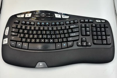 Teclado ergonómico Logitech K350 inalámbrico Comfort Wave SIN DONGLE - Probado funciona Foto 1 de 4