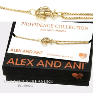 Auténtico Pulsera de Cadena Alex and Ani Providence Anchor 14kt GP - Imagen 1 de 1