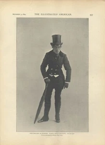 Fritz Williams Actor Genealogy NYC Theater 1894 Portrait Vintage Engraving Old - Picture 1 of 1