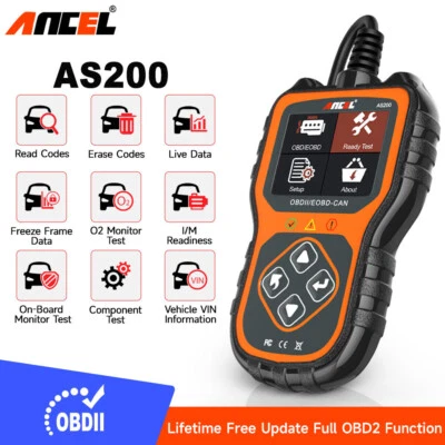 ANCEL AS200 OBD2 escáner de automóvil lector de códigos flujo de datos motor transmisión diagnóstico para Volvo DE