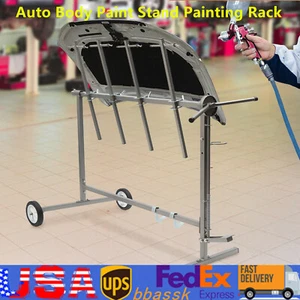Auto Body Paint Stand Painting Rack Holder Tool Car Door Hood Fender Panel NEW - Bild 1 von 19