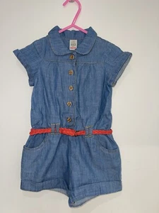Zara baby Girl shorts Jumpsuit Romper denim outfit 12-18 summer boho cute - Picture 1 of 7