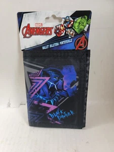 Bioworld Marvels Avengers Black Panther Trifold Wallet .. New - Picture 1 of 14
