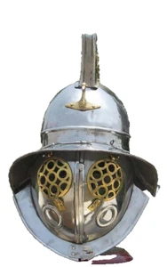 Römischer Gladiatorenhelm Mittelalter Rüstung Tragbarer Helm - Bild 1 von 10