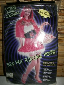 Womens Red Hot Riding Hood, Little Red Riding Hood Costumes Fits 4 - 14 - Picture 1 of 4