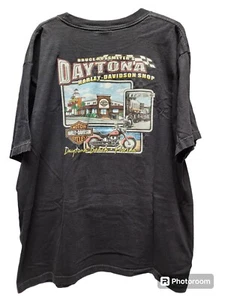 Vintage Harley Davidson Shirt Men 2XL Black Tee Daytona Beach Florida USA 2005 - Picture 1 of 5