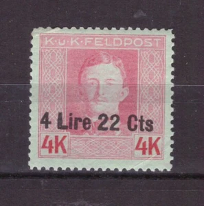 BRIEFMARKEN Österreichische Besetzung 1918 4,22 L auf 4 k. MNH * SAS19 ° - Bild 1 von 1