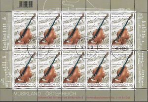 2020 Österreich Mi. 3512 gest. Bogen Kontrabass, - Bild 1 von 1