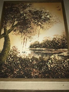 C Lewis Perez - Cypress Tree - Original - Oil - Painting - Signed Art - Textured - Picture 1 of 4