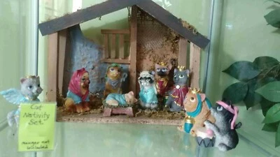Cat Nativity Set - 9 piece - Image 1 of 4