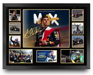 MAX VERSTAPPEN 2024 FORMULA 1 F1 WORLD CHAMPION PHOTO FRAMED MEMORABILIA - Picture 1 of 2