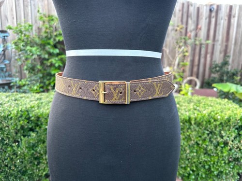 LOUIS VUITTON（LV） + Gonna vintage in pelle Louis Vuitton anni '70 monogramma taglia 28 fibbia +