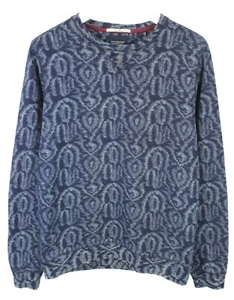 SCOTCH & SODA Sweatshirt Men's MEDIUM Pullover Crew Collar Patterned Blue - Picture 1 of 6
