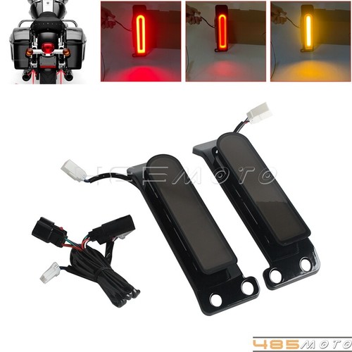 For Harley Touring '14-'23 Smoke Saddlebag Support Filler LED Tail ...