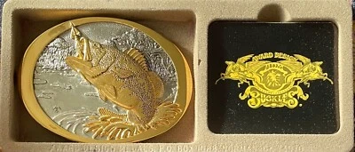 Vintage Bass Pro Shops Award Design Metals Large Mouth Bass Belt Buckle #91 - Image 1 of 4