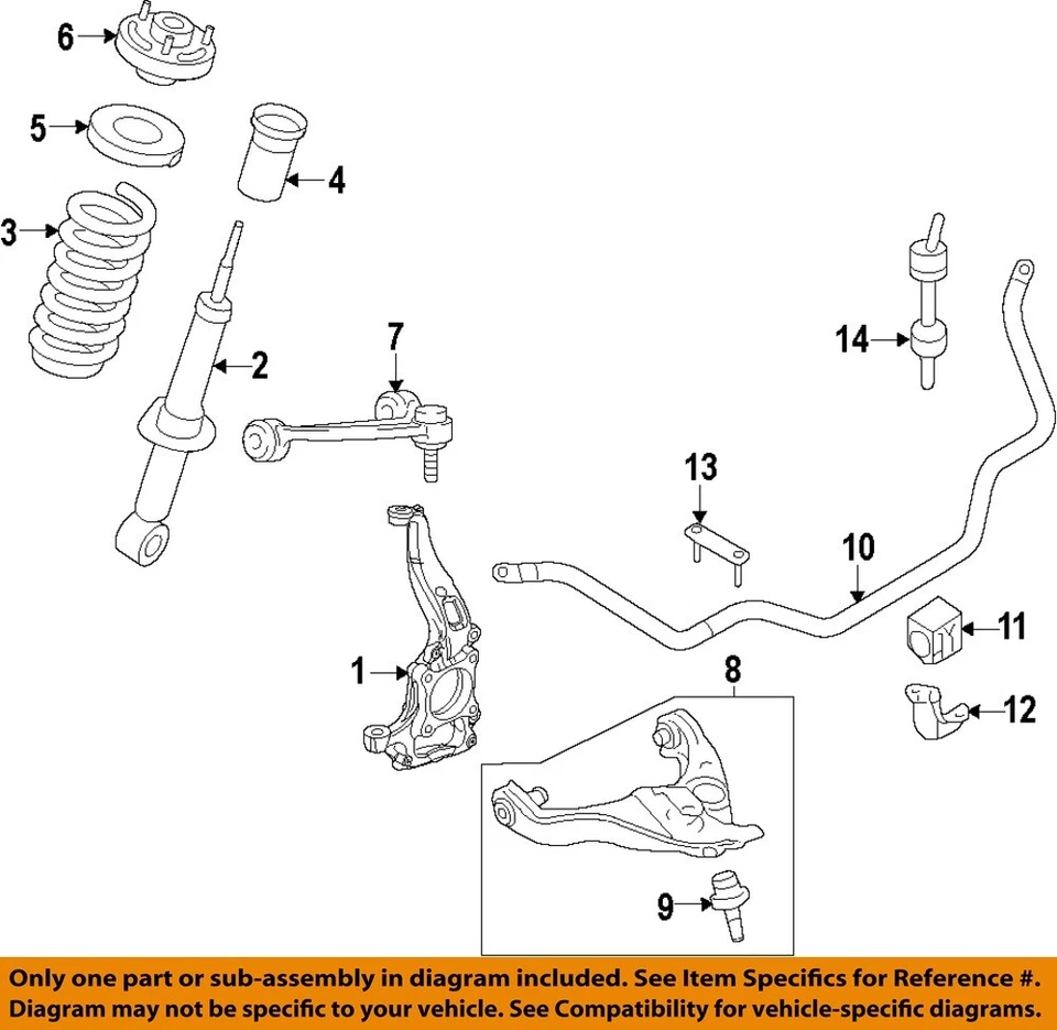 FORD OEM 07-24 Expedition-Stabilizer Bar Bushing 7L1Z5484C - Image 1 of 1