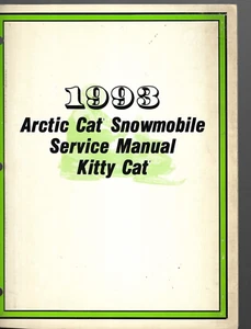 1993 Arctic Cat Snowmobile Kitty Cat Service Manual 2254-824 - Bild 1 von 3