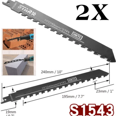 WILGOON 2X HM Hartmetall Säbelsägeblatt Sägeblatt 240mm für Bosch Metabo, Makita, DeWalt