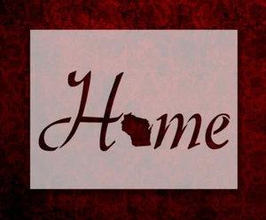 Wisconsin State Home Love 8,5" x 11" Schablone SCHNELLER KOSTENLOSER VERSAND (715) - Bild 1 von 1