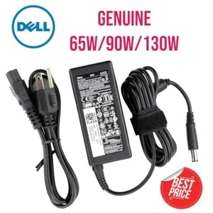 Genuine Dell Latitude Inspiron Vostro Chromebook 65W 90W 130W AC Adapter Charger - Picture 1 of 8