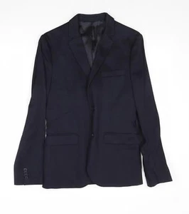 H&M Mens Blue Cotton BlendSuit Jacket Size 34 Reg - Picture 1 of 10