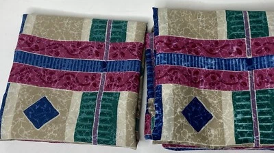 2 fundas de almohada abstractas geométricas Cannon Fieldcrest vintage años 80 tamaño estándar Foto 1 de 4