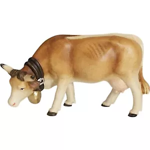 Holz Krippen Figur KUH GRASEND color (zu 11/12 cm Figuren). Krippenfigur Figuren - Bild 1 von 7