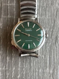 Vintage 1960’s BULOVA Aerojet RARE Green Dial Self Winding Watch Runs - Picture 1 of 12