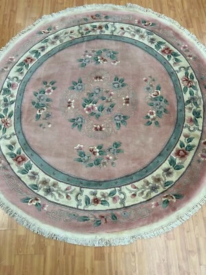 6'1" x 6'1" Chinese Aubusson Oriental Rug - Full Pile - Hand Made - 100% Wool - Image 1 of 4