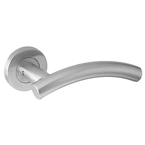 Gewölbte T-Bar Innentürgriffe Hebel auf Rose - Satin Chrom ZCS212 - Bild 1 von 3