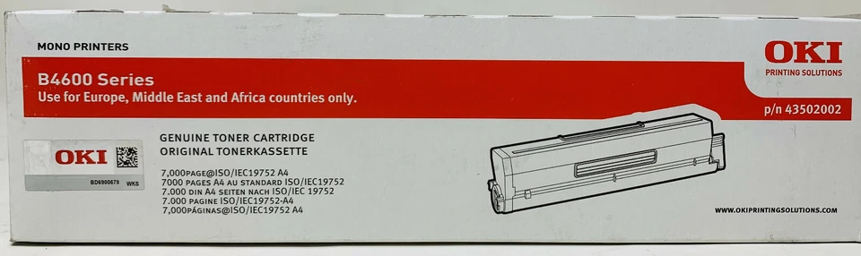OKI 43502002 Toner Original Black For OKI B4600 (7.000 Pg) - Image 1 of 1