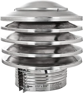 myventilation - Edelstahl AISI304, 18/8 Schornsteinabdeckung Kaminaufsatz - Bild 1 von 6