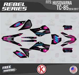 Graphics Kit for Husqvarna TC85 2014 2015 2016 2017 Rebel Series - Magenta - Bild 1 von 6