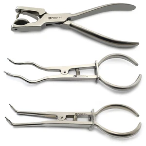 Juego de 3 pinzas de goma para endodoncia dental Ainsworth Punch Stokes  - Imagen 1 de 4