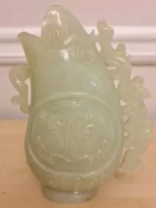 Vintage chinesische Jade Vase 6 1/4" hoch (1 Pfund 10 Oz) - Bild 1 von 17