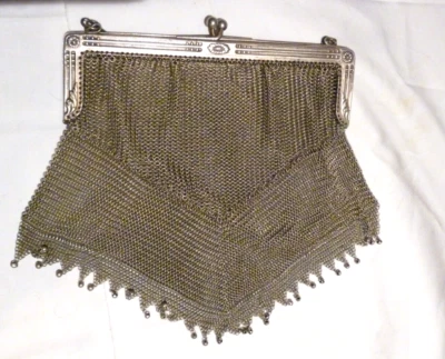 ANCIEN SAC DE SOIREE MINAUDIERE BOURSE AUMONIERE - Photo 1/4