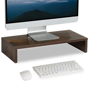 Elevador de soporte de monitor de 20 pulgadas para escritorio, TV/pantalla/PC/impresora/portátil marrón. - Imagen 1 de 7