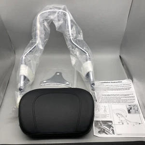 Chrome Sissy Bar Upright Passenger Backrest Fit for Touring Road King *READ NOTE - Picture 1 of 15