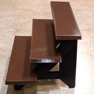 10-inch Brown & Black 3-Tier Riser Display Stand Shelf Figurine and Collectibles - Picture 1 of 7
