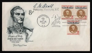 #1126 8c Jose de San Martin, Artmaster-SIGNED FDC **ANY 5=FREE SHIPPING** - Picture 1 of 1