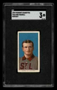 1909-11 T206 Rube Waddell Portrait Piemont SGC 3 VG ST. LOUIS BROWNS HOF - Bild 1 von 3