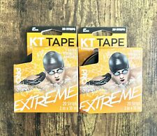 2pcs KT Tape Pro Extreme Kinesiology Tape - Jet Black, 20 Strips