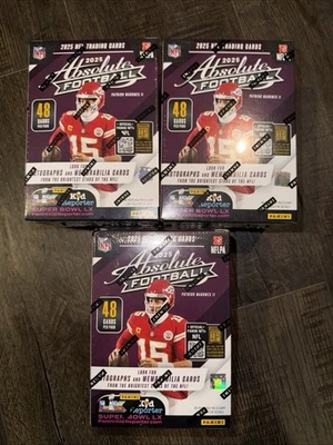 New 2025 Panini Absolute Football Trading Cards Sealed Blaster Box IN HAND - Image 1 of 3