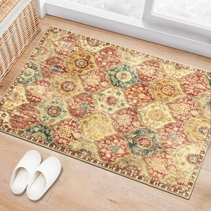 Lahome Tappeto Lavabile a Traliccio Marocchino, 2x3 2x3, 05-rosso/arancione  - Foto 1 di 2