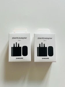 2X Samsung Galaxy Official 25W Super Fast Charging Travel Adapter WITHOUT CABLE - Picture 1 of 5