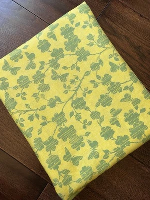 MODA Spring House By Stephanie Ryan -Yellow Butterfly Fabric - 3 Yards VTG - Image 1 of 2