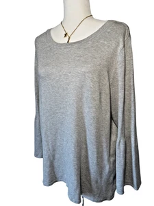 NWOT Women's Oversized Sweater w/Bell Sleeves in Grey: Size XL - Picture 1 of 5
