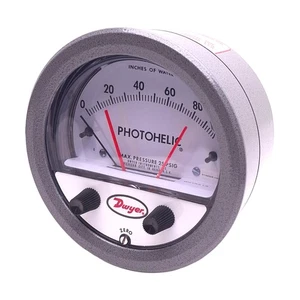 Dwyer 3100MR-CBL20 Photohelic Pressure Switch/Gauge 24VDC SPDT NO/NC, 0-100inH₂O - Picture 1 of 13