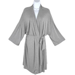 Bata kimono Cozy Earth para mujer XL gris mezcla de bambú elástica ropa de estar CJ-2204 - Imagen 1 de 11